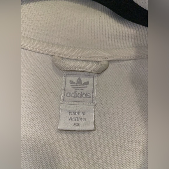 Adidas vintage pink and cream track sweater size small - Picture 2 of 5